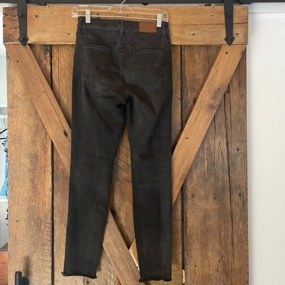 Madewell Size 26 Black/Charcoal Grey 10” High-Rise Skinny Jeans